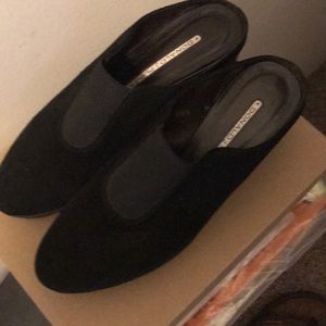 Donald Pliner clog style shoe, black suede